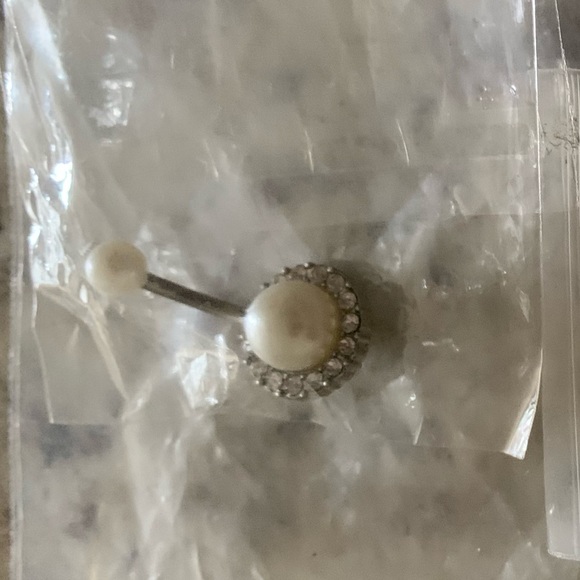 Bellybutton Rings (5) Bundle Dangles & Sparkles & Pearl Silver - Picture 4 of 6